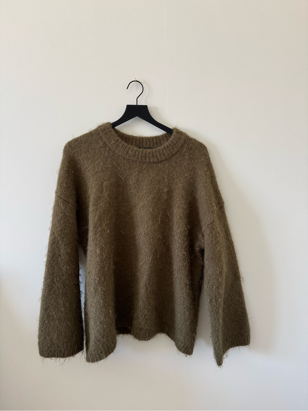 Topshop Mohair blend Fuzzy Crewneck Sweater